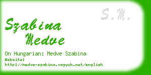 szabina medve business card